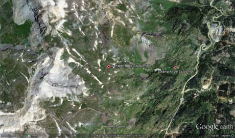 Location of Senator Beck and Swamp Angel CODOS Snowpits