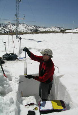 Chris Landry at the Senator Beck Basin Study Site