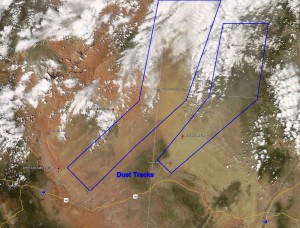Satellite Imagery of Dust Storm