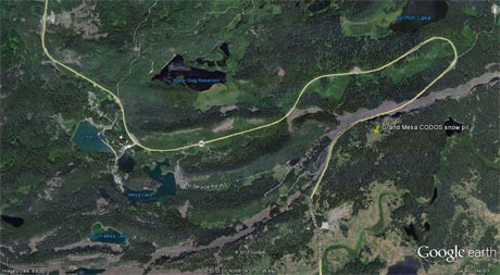 Grand Mesa Study Plot Google Earth Image, 2012