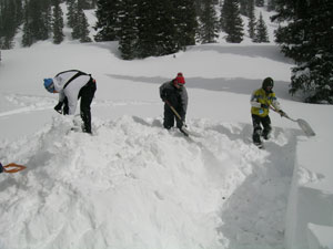Refilling Snow Pit